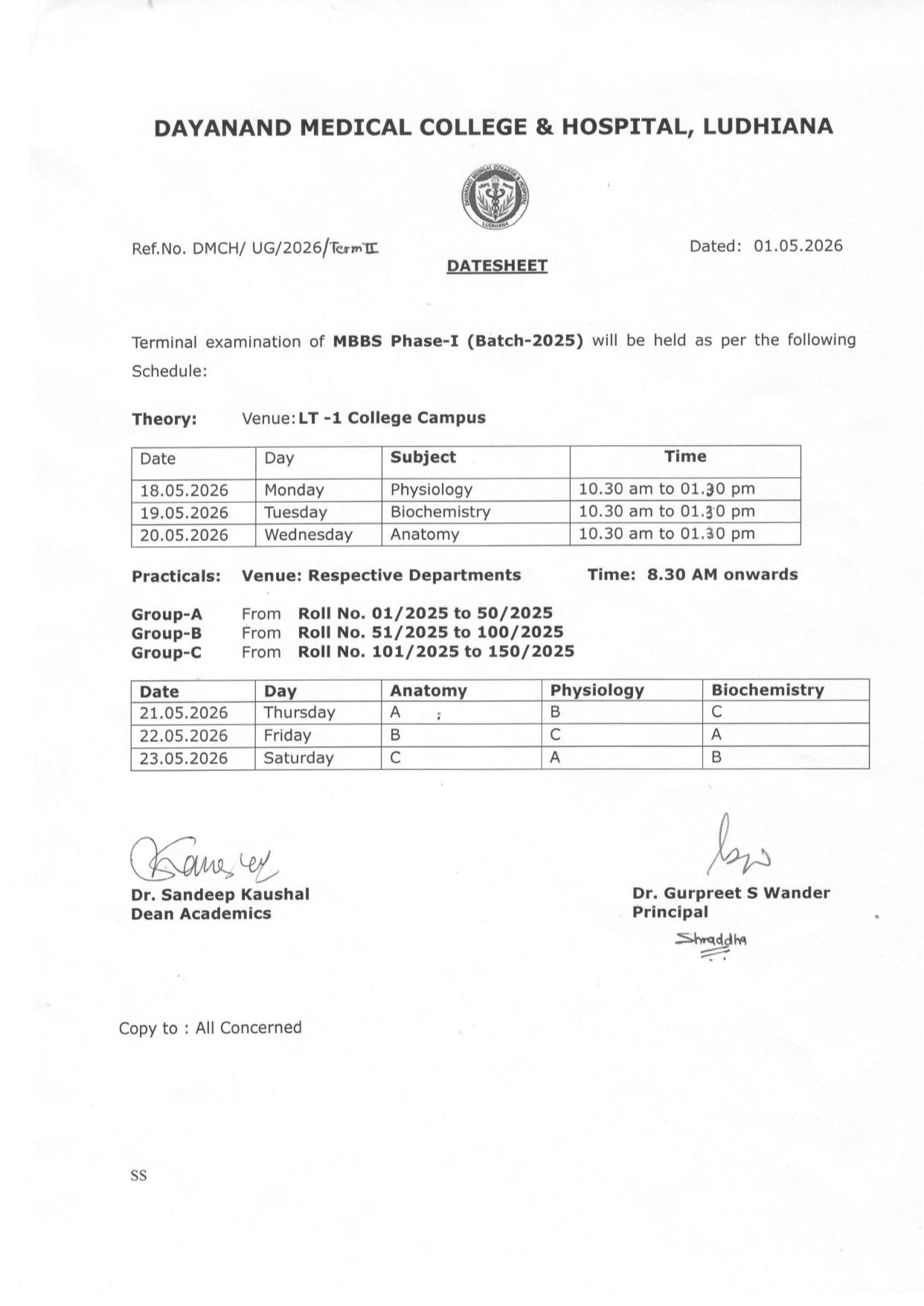 Student Notices & Updates